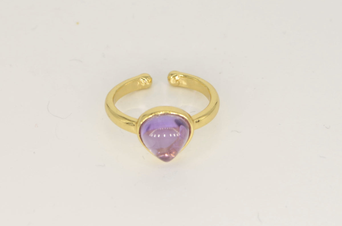 Aura Amethyst Ring – 18K vergoldet