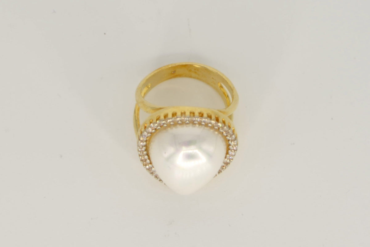 Aura Muschelperlen Ring – 18K vergoldet