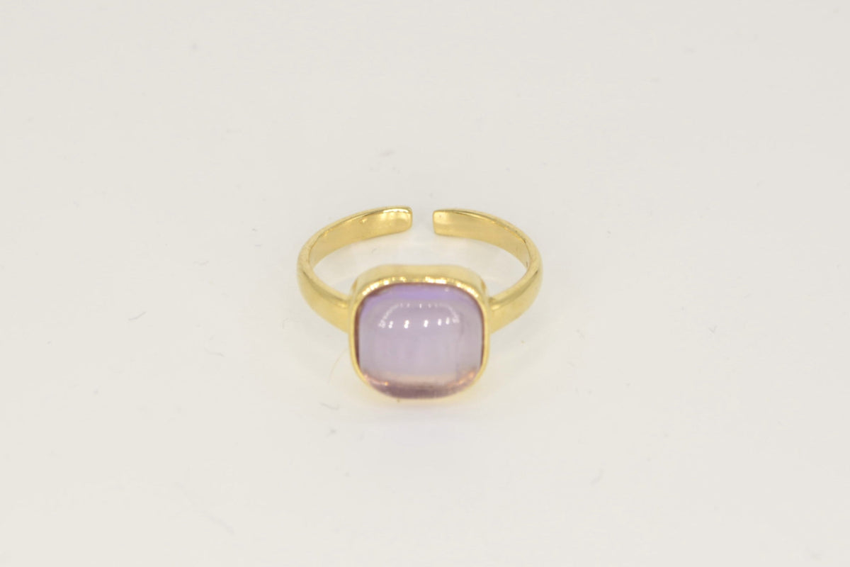 Essencia Amethyst Ring – 18K vergoldet
