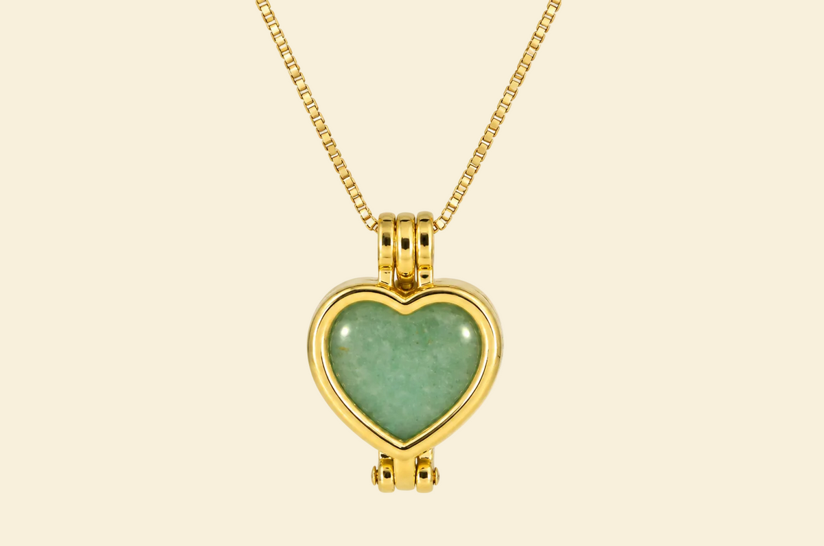 Amor Wechselstein-Halskette – 18K vergoldet