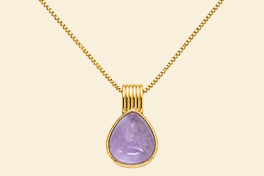 Aura Amethyst Halskette – 18K vergoldet