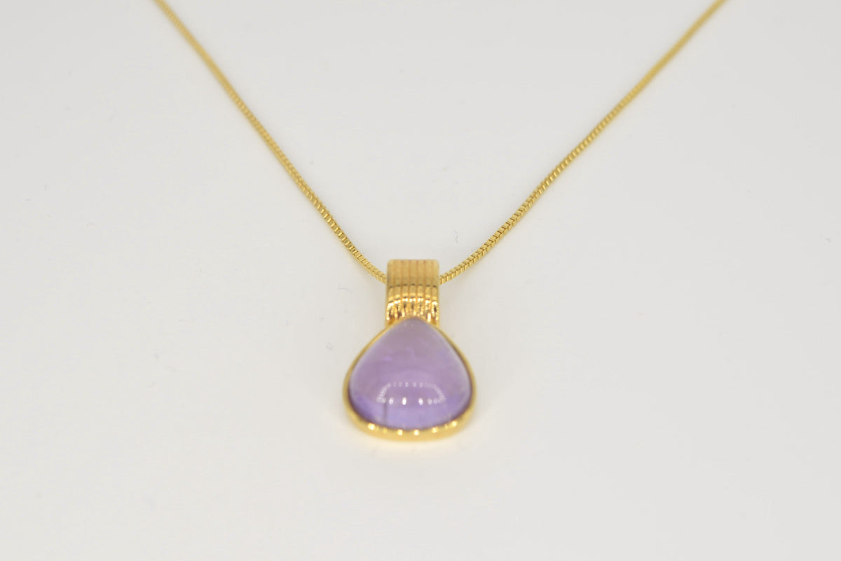 Aura Amethyst Halskette – 18K vergoldet