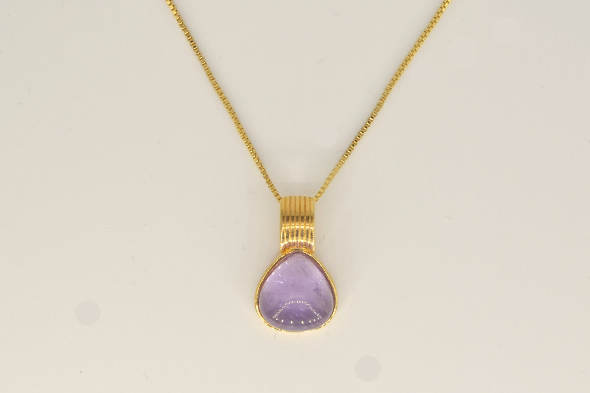 Aura Amethyst Halskette – 18K vergoldet
