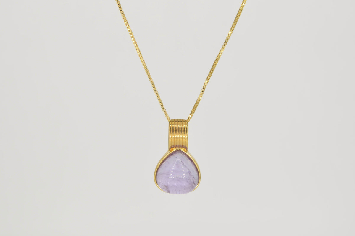 Aura Amethyst Halskette – 18K vergoldet