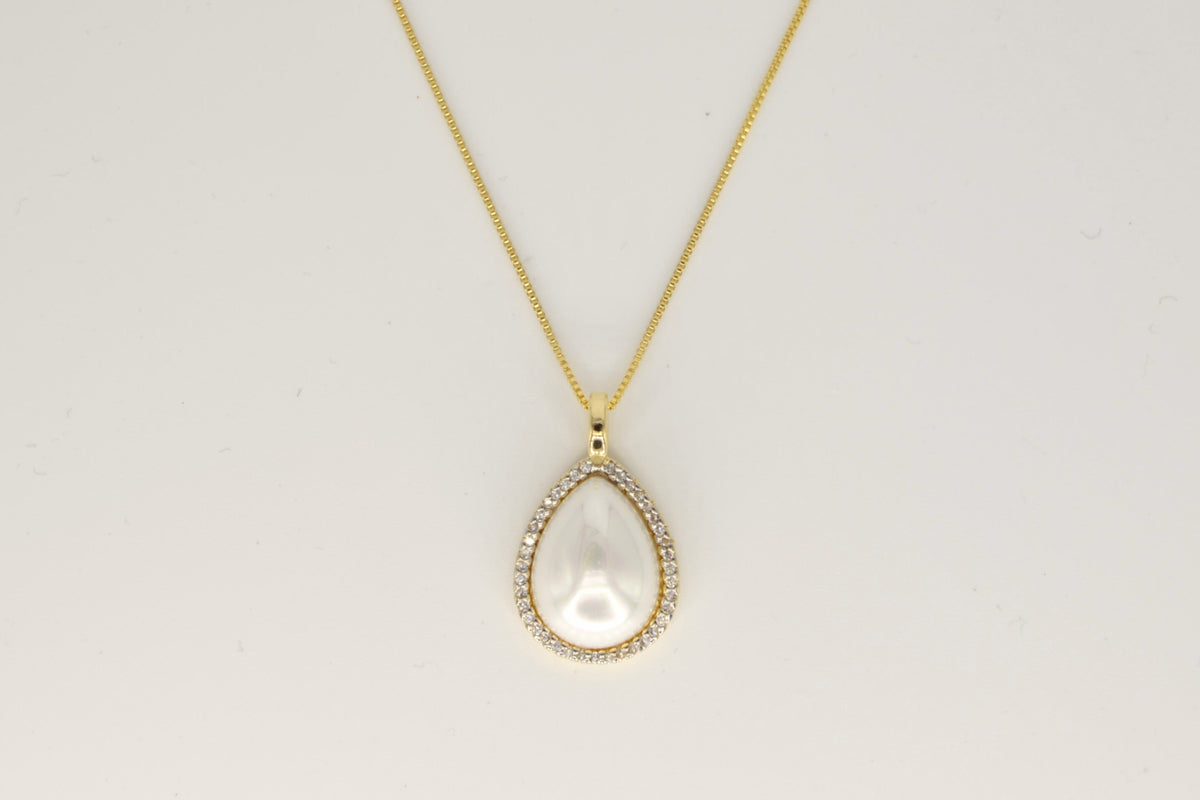 Aura Muschelperlen Halskette – 18K vergoldet