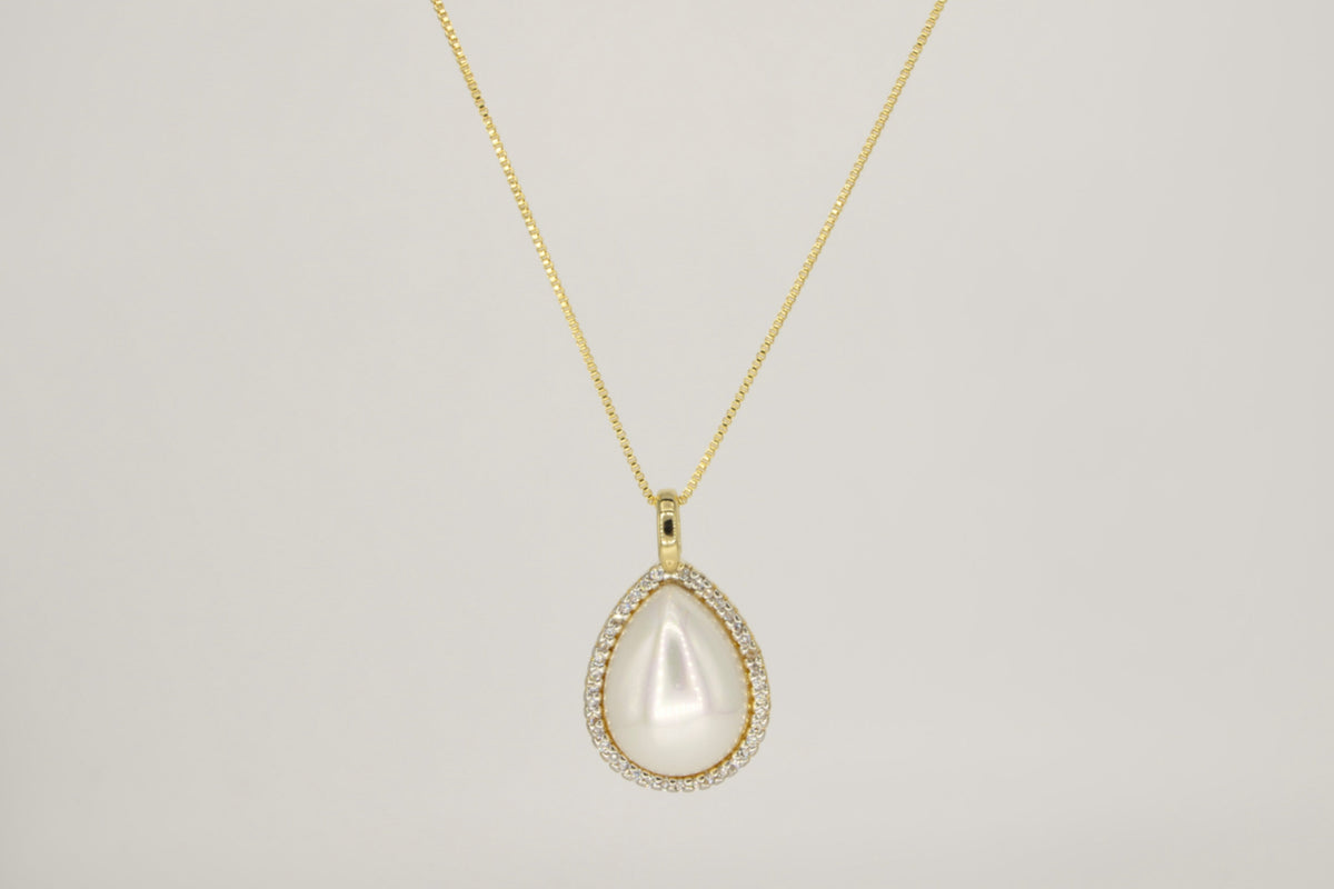 Aura Muschelperlen Halskette – 18K vergoldet