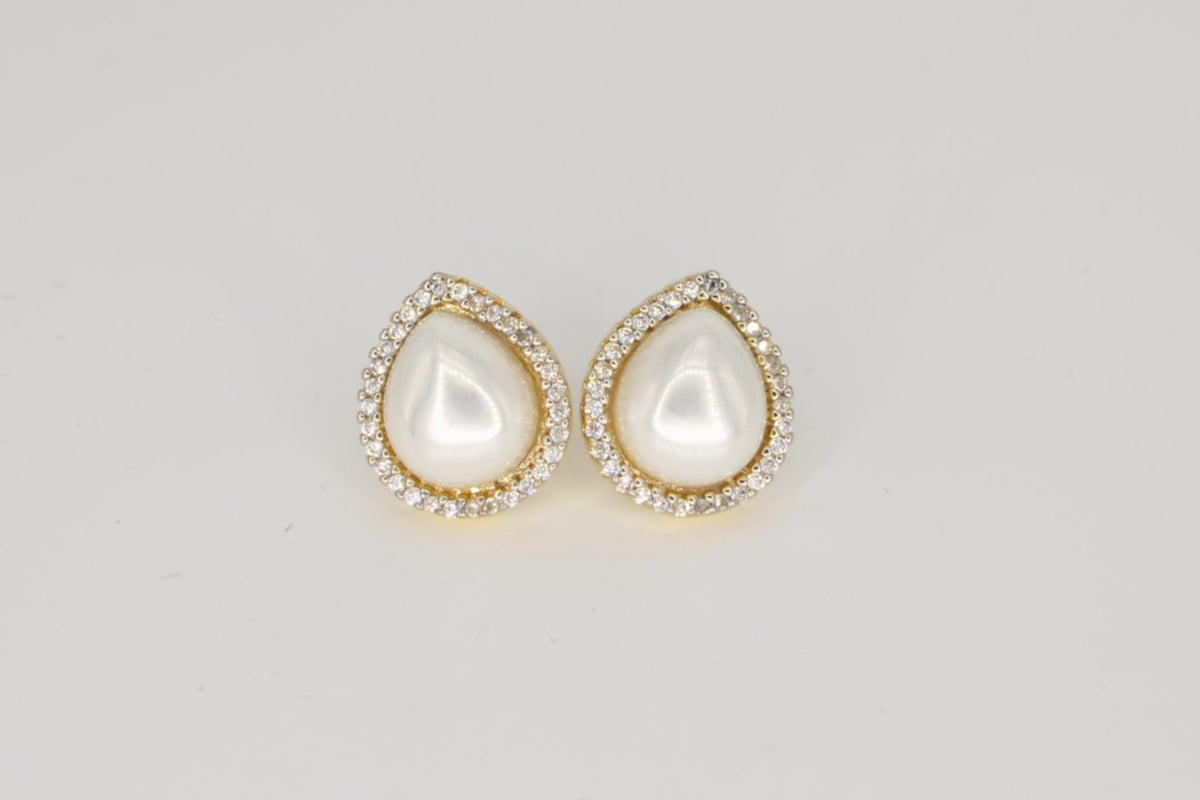 Aura Muschelperlen Ohrringe – 18K vergoldet