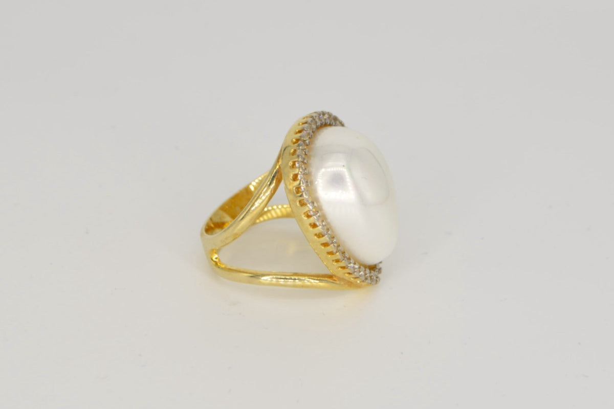 Aura Muschelperlen Ring – 18K vergoldet