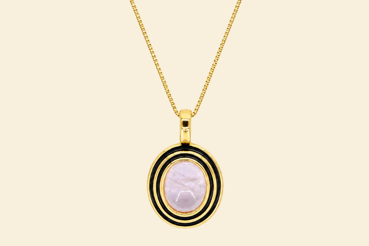 Eclipse Amethyst Halskette – 18K vergoldet