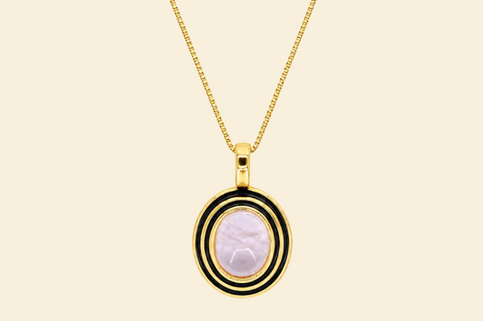 Eclipse Amethyst Halskette – 18K vergoldet