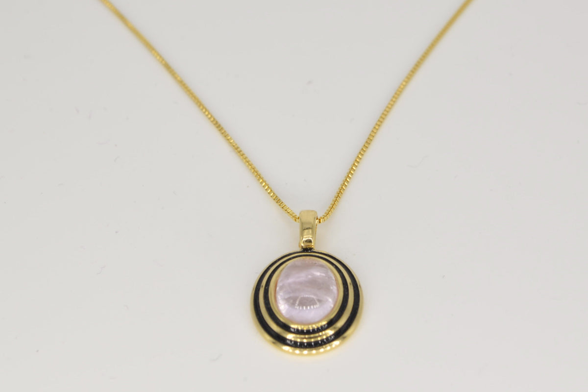 Eclipse Amethyst Halskette – 18K vergoldet
