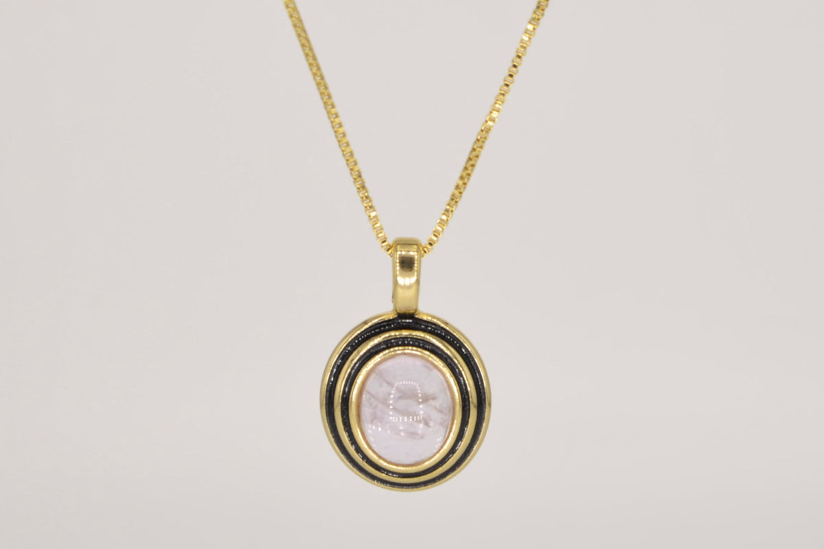 Eclipse Amethyst Halskette – 18K vergoldet
