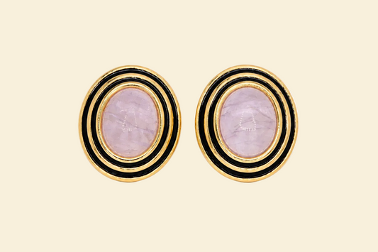 Eclipse Amethyst Ohrringe – 18K vergoldet