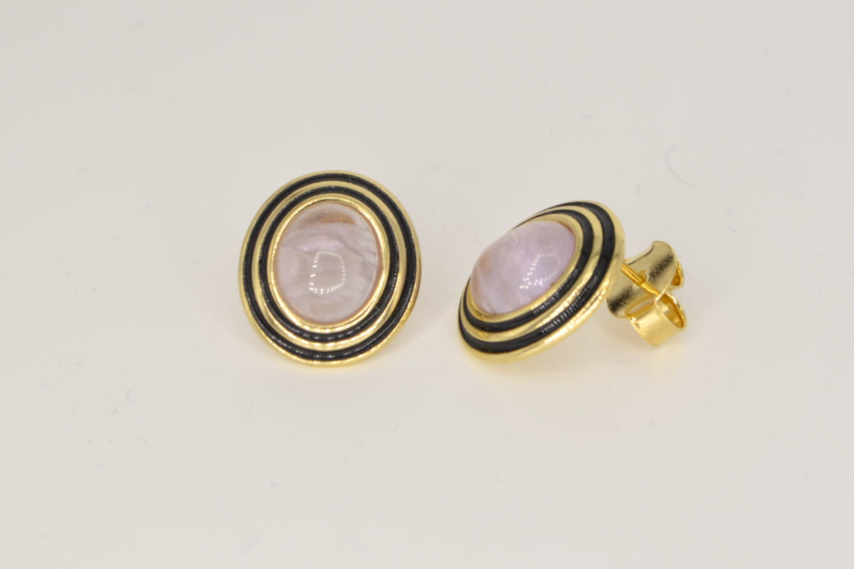 Eclipse Amethyst Ohrringe – 18K vergoldet