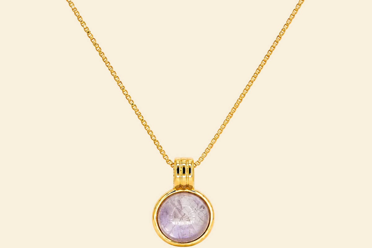 Essencia Amethyst Halskette – 18K vergoldet