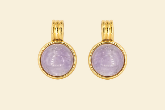 Essencia Amethyst Ohrringe – 18K vergoldet