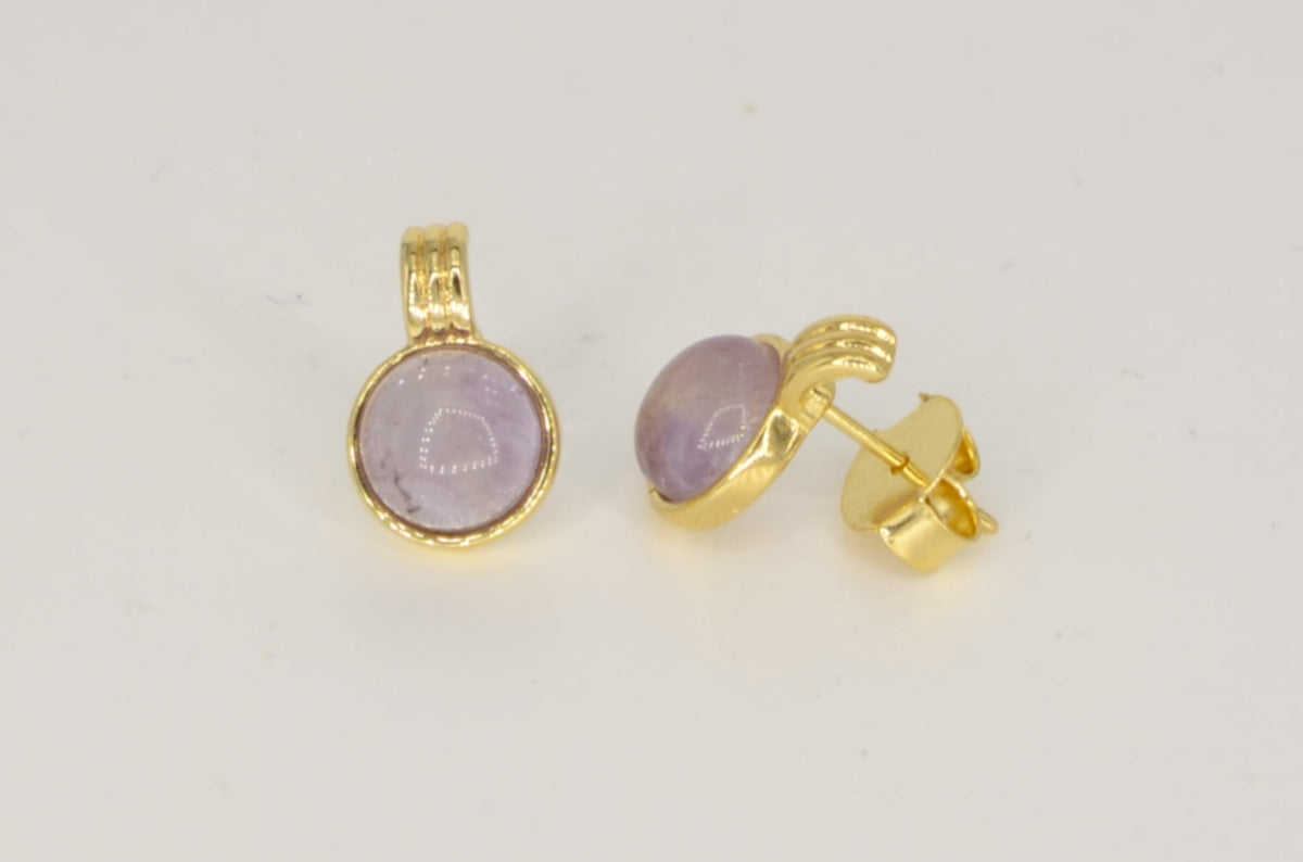 Essencia Amethyst Ohrringe – 18K vergoldet