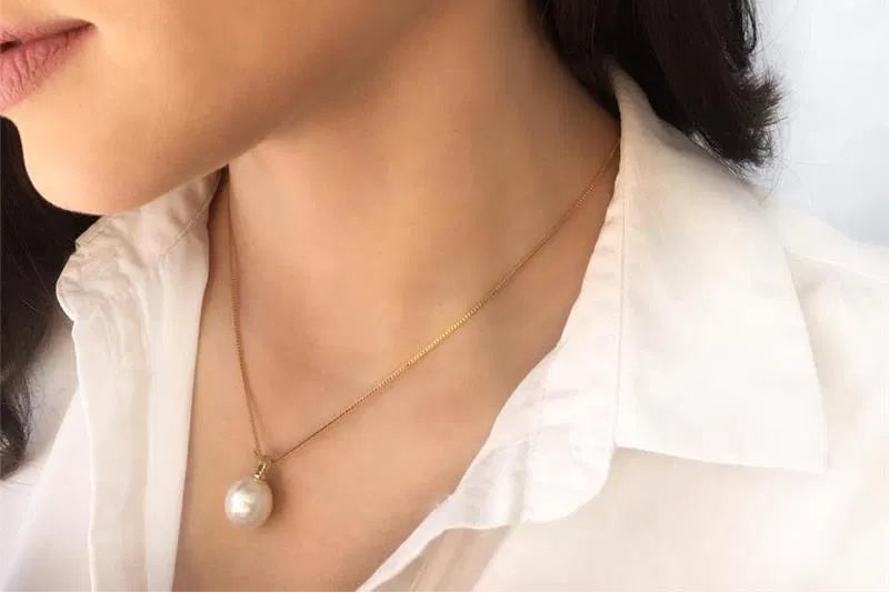 Essencia Muschelperlen Halskette – 18K vergoldet