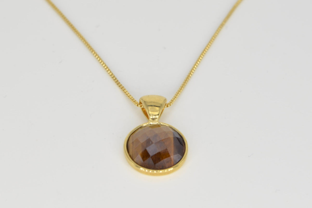 Harmonia Tigerauge Halskette – 18K vergoldet