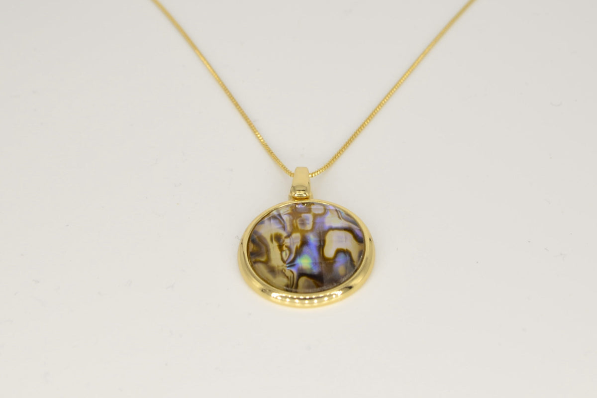 Luna Abalone Halskette – 18K vergoldet