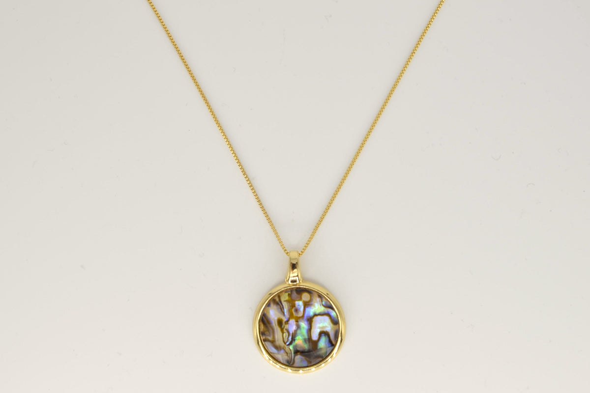 Luna Abalone Halskette – 18K vergoldet