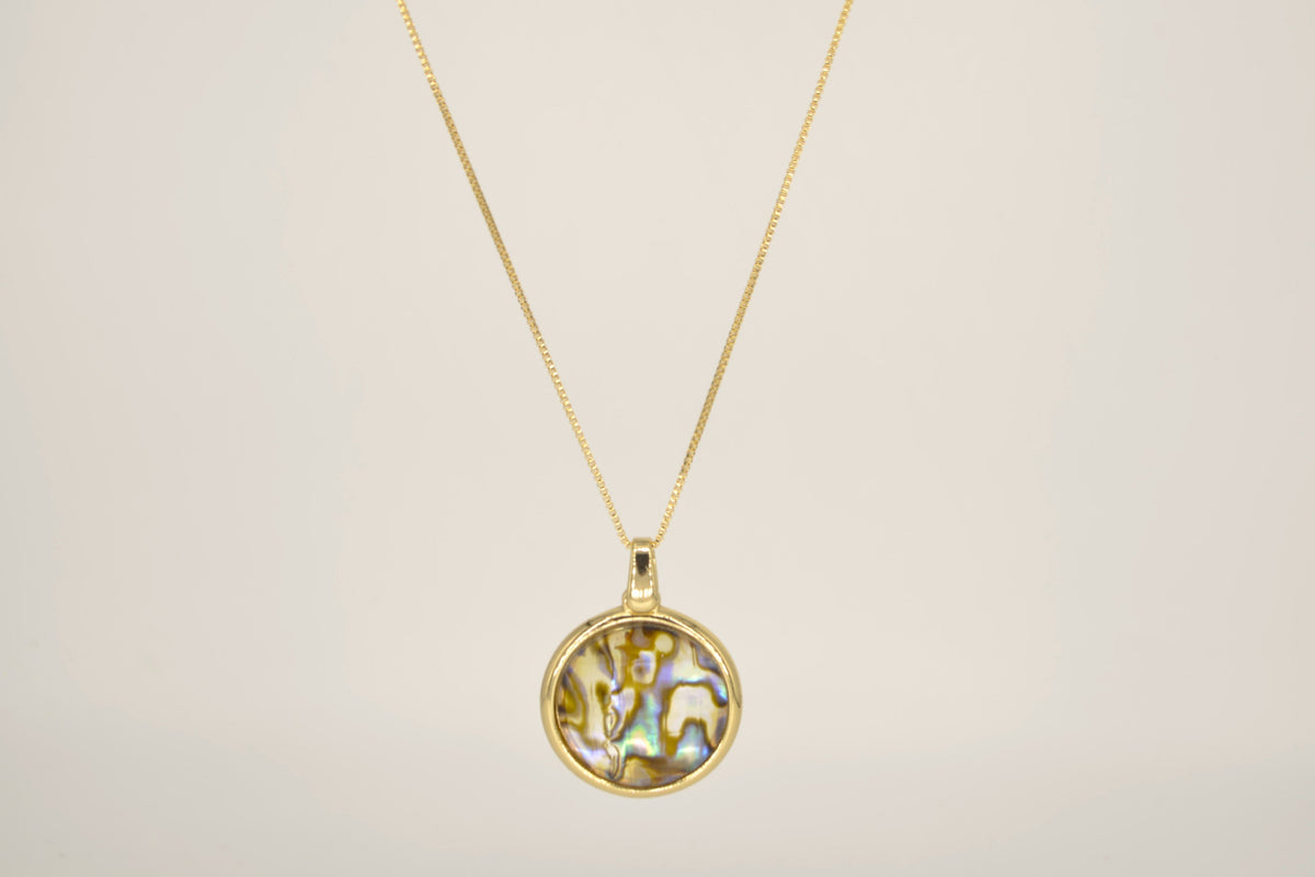 Luna Abalone Halskette – 18K vergoldet