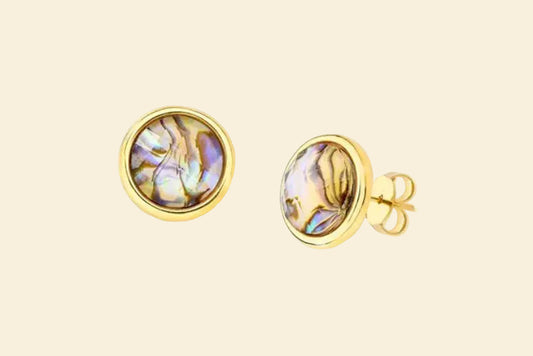 Luna Abalone Ohrringe – 18K vergoldet