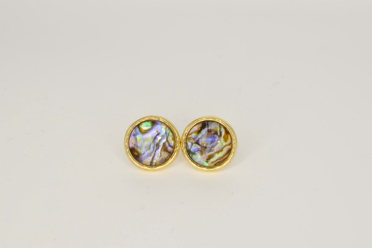 Luna Abalone Ohrringe – 18K vergoldet