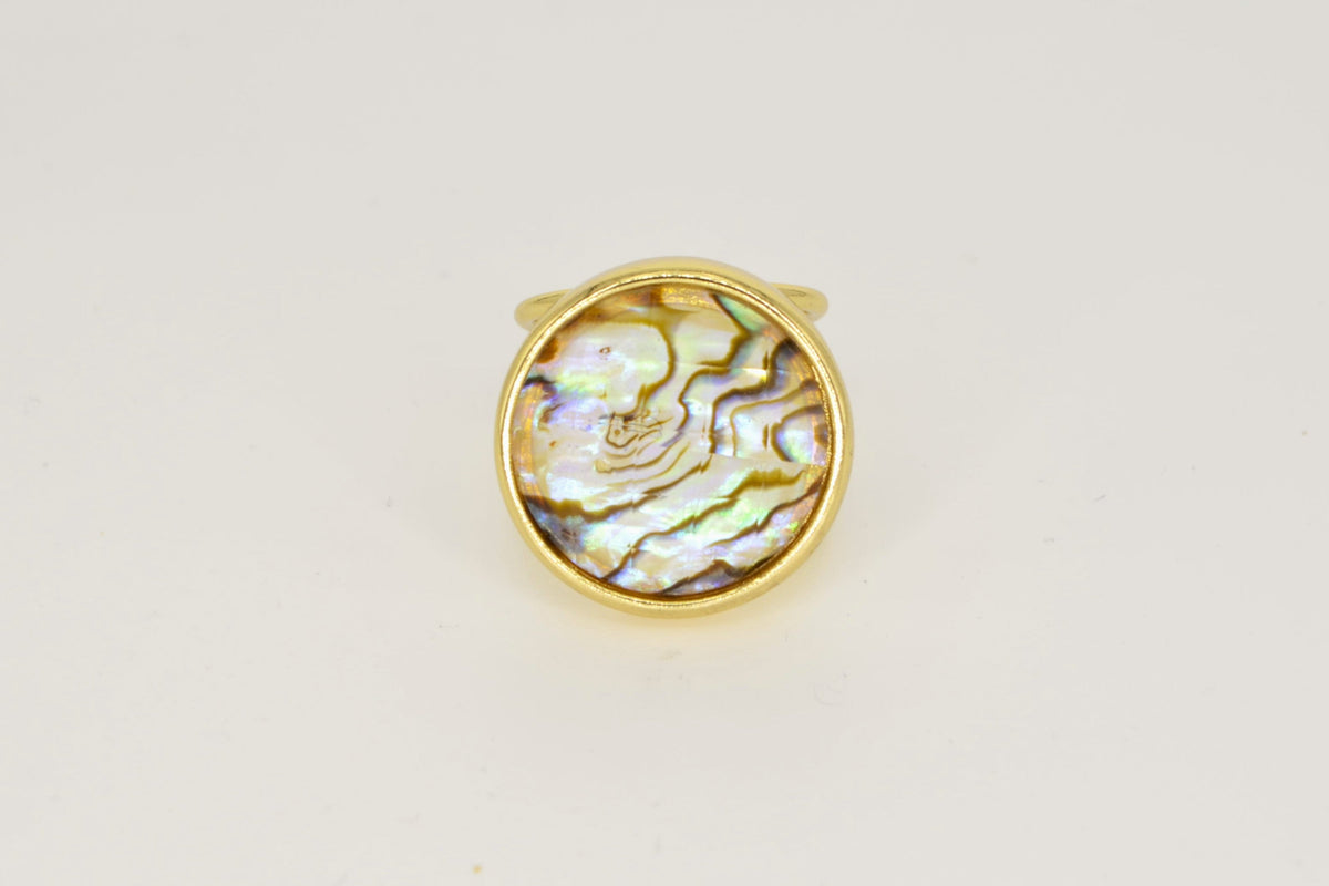 Luna Abalone Ring – 18K vergoldet