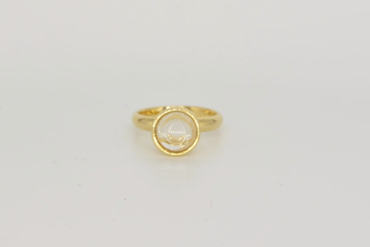 Luz Bergkristall Ring – 18K vergoldet