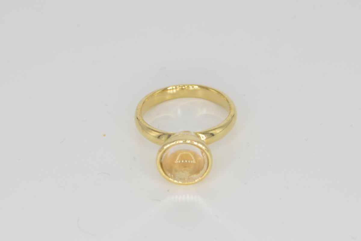 Luz Bergkristall Ring – 18K vergoldet