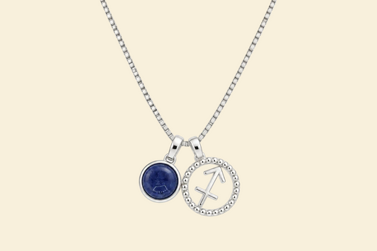 Schütze Halskette mit Sodalith – 925 Silber