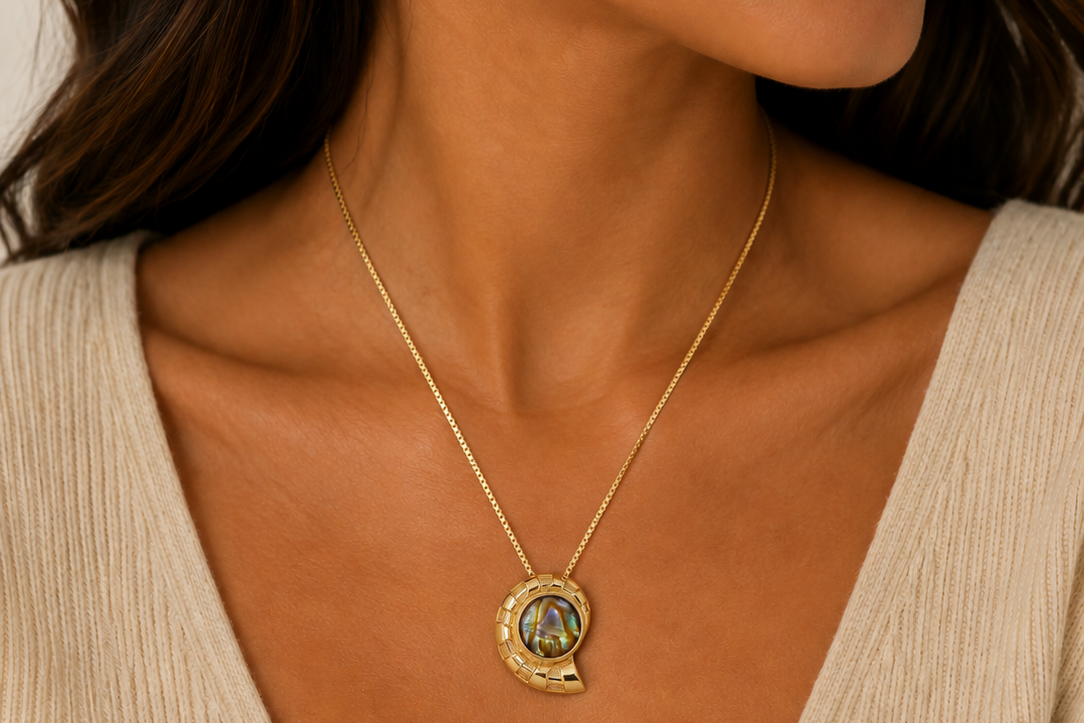 Shell Abalone Halskette – 18K vergoldet