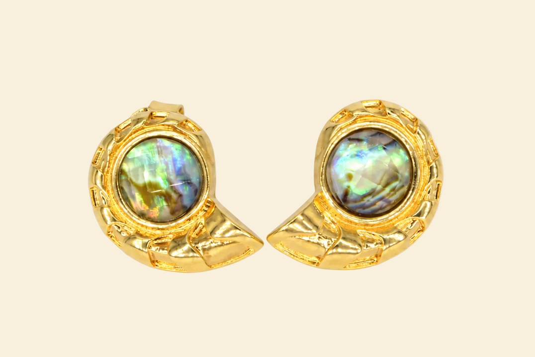 Shell Abalone Ohrringe – 18K vergoldet