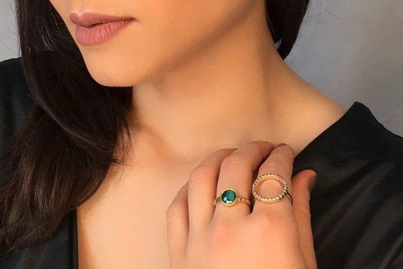 Verde Smaragd Ring – 18K vergoldet