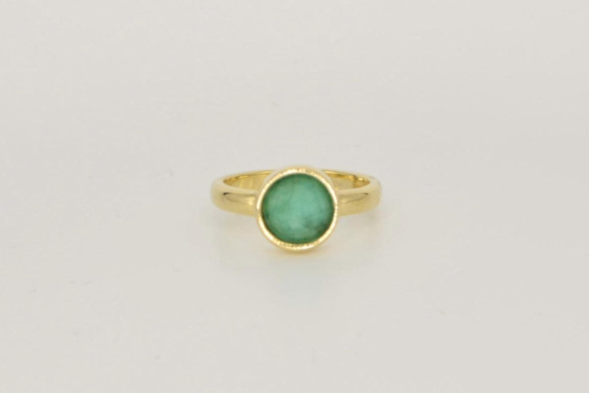 Verde Smaragd Ring – 18K vergoldet